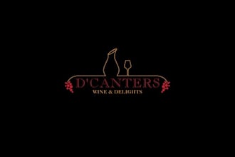 make best quality elegant d canters wine delights logo design service