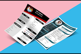 design a professional resume design, a cover letter template for etsy