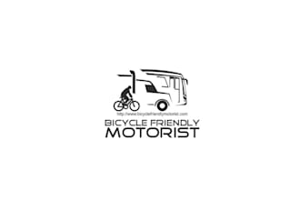 design attractive elegant best bicyclist city bus logo with package