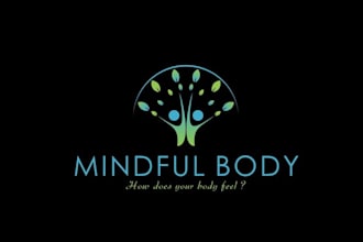 design beautiful premium mindful body logo in 1 day