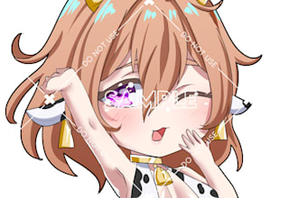 draw cute peeker emote chibi in anime style