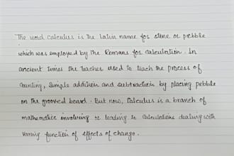 do handwritten assignments, documents and letters in 1 day