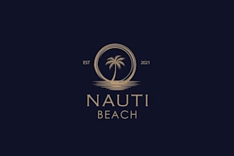 create a beautiful coconut logo design