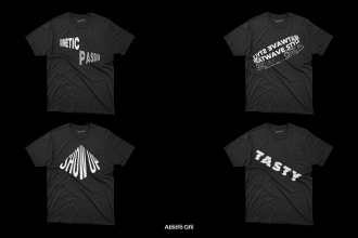 create a custom kinetic typography tshirt design