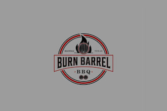 do corporate popular classic burn barrel logo with free revisions