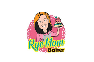 do elegant better amazing whimsy baker cake logo within 24 hours