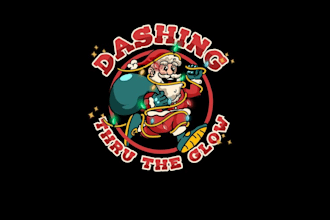 design outstanding holiday event logo with express delivery