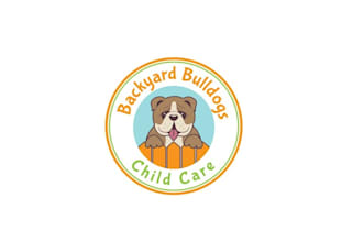 do modern unique awesome backyard bulldogs child care logo