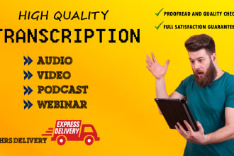 audio transcription, video transcription, podcasts transcription