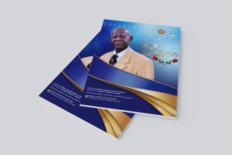 design brochure, funeral, obituary, tribute and event flyer