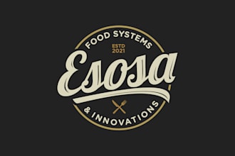 create a trendy minimalist hand drawn logo design