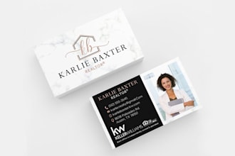 do a real estate, business card design with your photo