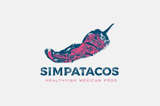 make beautiful perfect better healthyish mexican food logo in 1 day