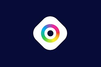 create trippy hand drawn circle shape logo
