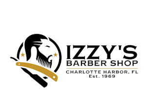 give creative barber shop logo design with new concepts