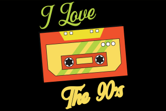 illustrate 80s font for lettering, font logo, stickers