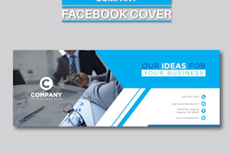 design creative facebook cover page design in your company