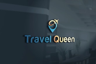 do make an modern custom travel logo