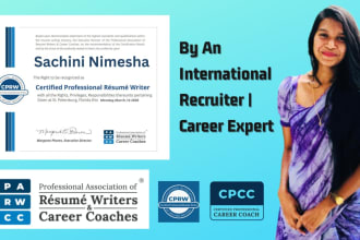 professionally write edit upgrade CV resume cover letter