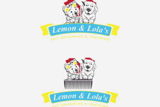 create a pet grooming logo design and branding