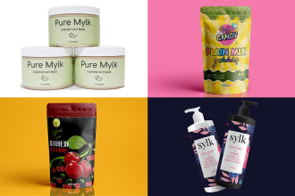 create labels for cosmetic bottles, pouch labels, and bottle labels