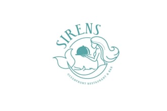 do premium original super oceanfront seafood restaurant logo for you