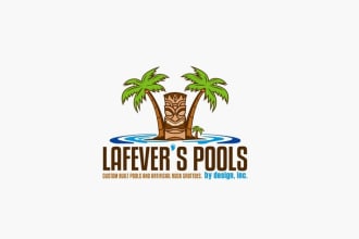 design attractive amazing super lafevers pools logo within 24 hours
