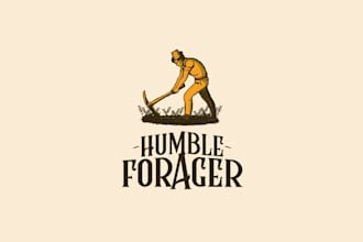 design original premium great humble forager logo in 1 day