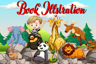 Top 5!  design children book illustrations and cover for amazon kdp
