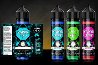 design label packaging for e liquid and vape products