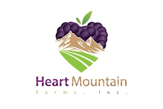 make amazing heart mountain farms inc logo for you