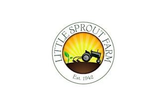 do awesome better modern little sprout farm logo design service
