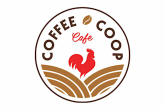 design eye catchy coffee shop logo with my own creative