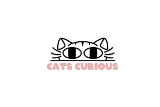 make excellent perfect great cat curious logo with free revisions