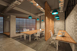 design an eyes catching commercial, office interior