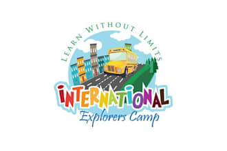 make eye catching excellent brand summer camp logo unlimited revisions