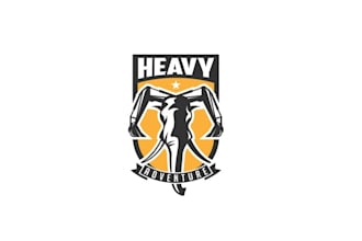 design attractive premium super heavy adventure logo