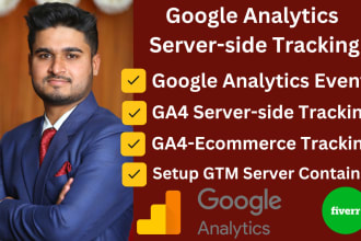 setup ga4, ecommerce and server side tracking via GTM