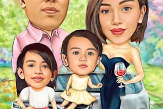 draw you in family guy portrait cartoon style