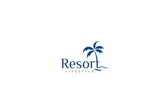 do beautiful unique traditional tropical resort lifestyle logo
