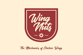 design illustrate progressive chicken wings logo fast delivery