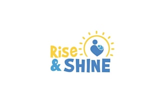 design beautiful wonderful great childhood rise and shine logo design