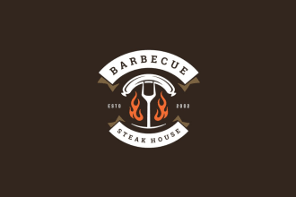 design customized food, cafe, bbq and restaurant logo