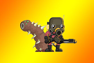 create awesome alien shooter logo for you with my on creativity