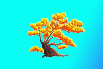 design creative gold tree logo for you in just 1 day