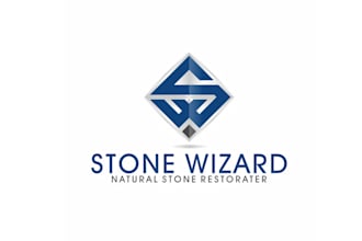 design better best quality stone wizard logo branding package