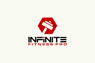 design legend genius catchy infinite fitness pro logo
