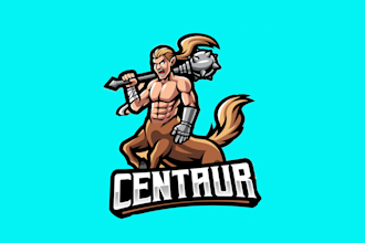 design eye catchy centaur mascot logo in 12 hours