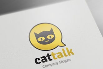 design cute logo for pet, store, animal, kids, product, cartoon