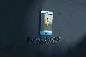 create phone and laptop accessories shop repairing shop logo